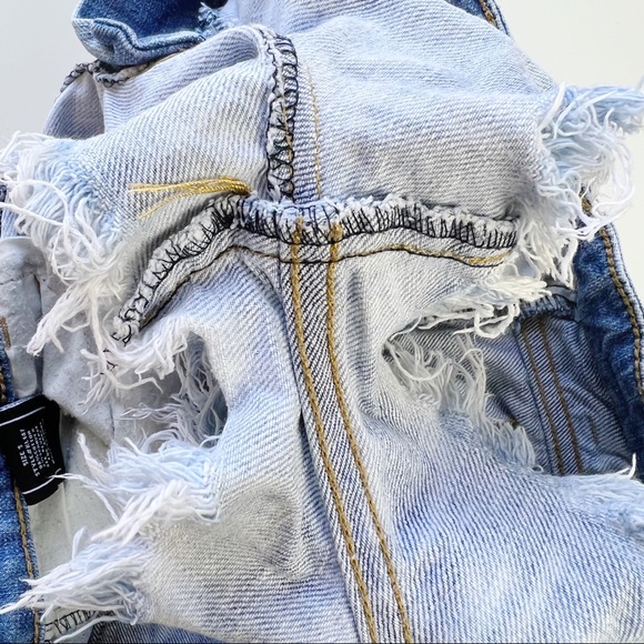 Altar'd State Light Denim Cutoff Shorts Distressed - Picture 8 of 9